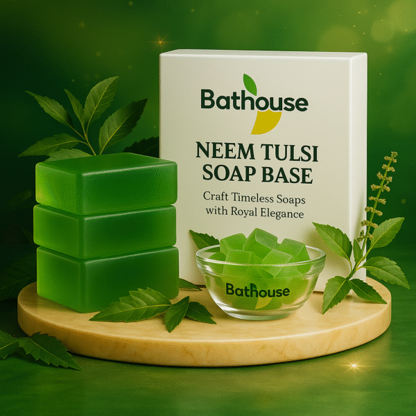 Glycerin Neem Tulsi Soap Base – Cleanse with Antibacterial Freshness